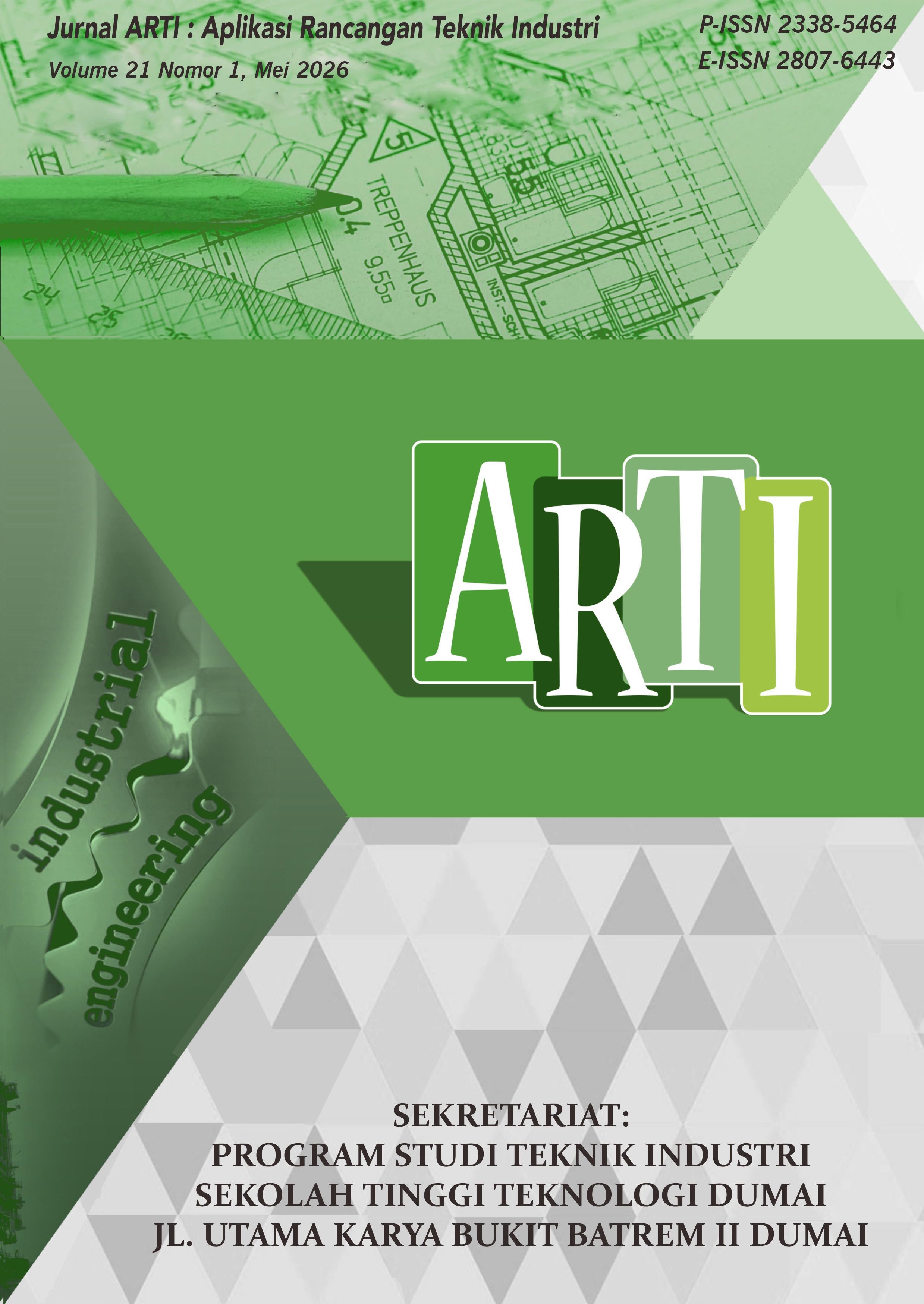 					View Vol. 21 No. 1 (2026): Jurnal ARTI: Aplikasi Rancangan Teknik Industri
				